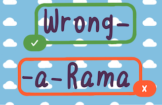 banner for the Wrong A Rama error-spotting English grammar game mode