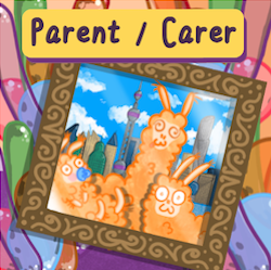 parent login button for Rollama games to learn English · for Years 3-9 English grammar, punctuation and spelling homework
